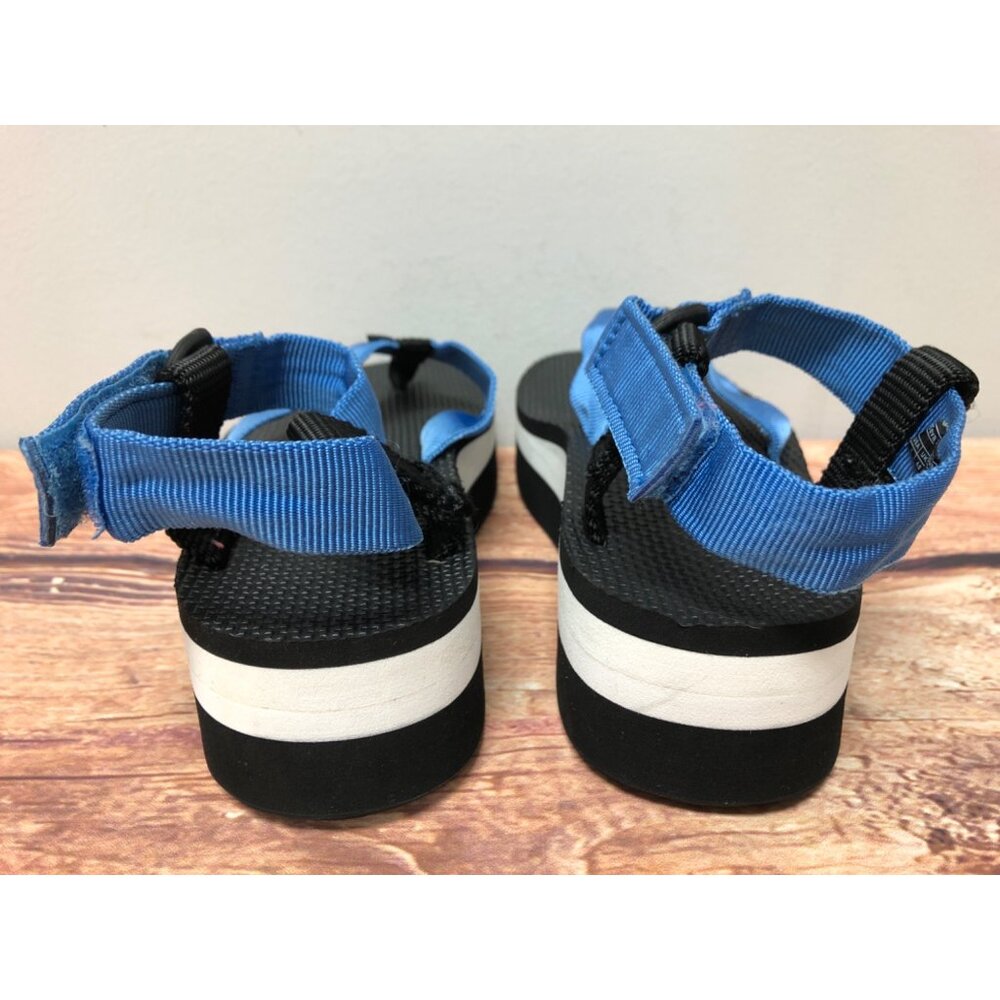 Teva Original Platform Sandals Ankle Strap Blue Black Womens 6 (7m54) - Picture 9 of 10